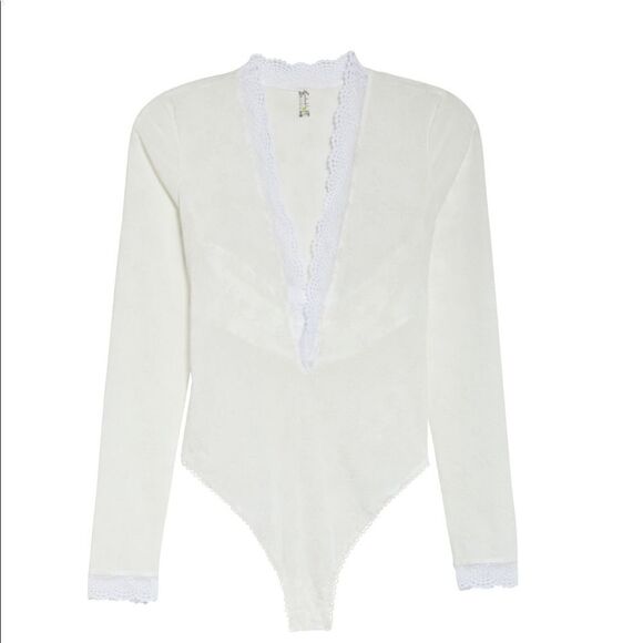 Free People Babes & Bandeaus White Lace Bodysuit - Picture 8 of 16